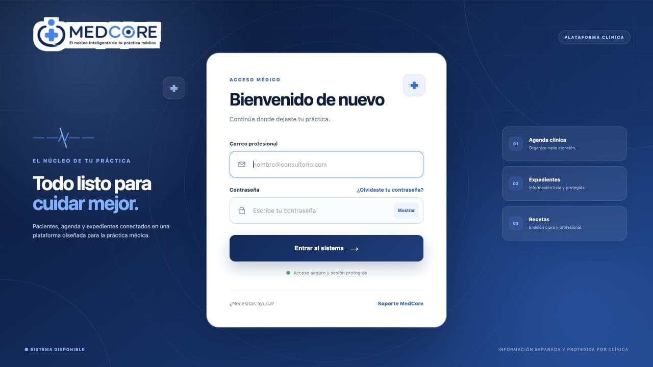 Evidencia 3 del proyecto MedCore